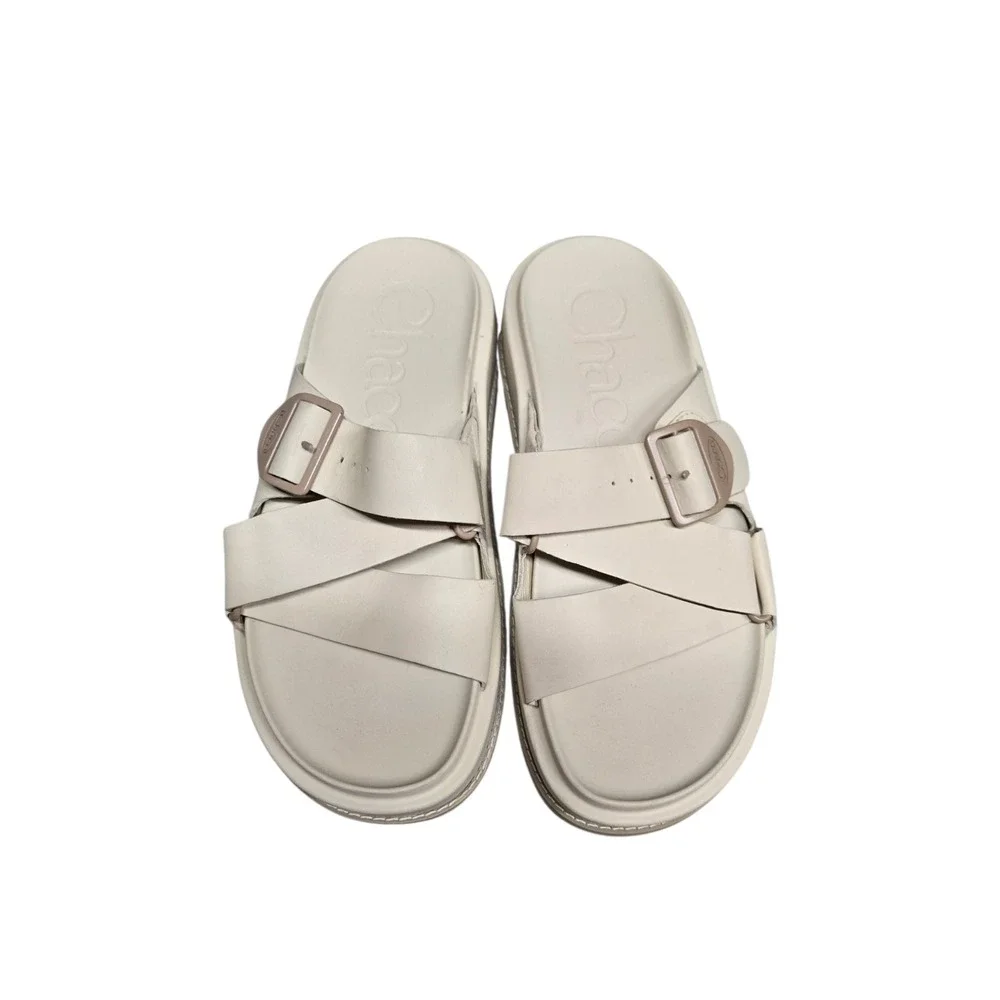 Chaco‎ Women's Angora/Tan Townes Slide Chunky JCH109394 Slip On Sandal s 9